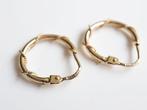Vintage Rope Hoops | 14 Karaat Gouden Creolen, Ophalen of Verzenden, Zo goed als nieuw, Knopjes of Stekers, Goud
