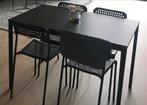 Zwarte eettafel, Huis en Inrichting, Tafels | Eettafels, Ophalen, 50 tot 100 cm, Zo goed als nieuw, Vijf personen of meer