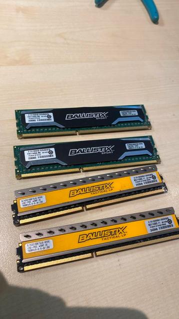 Ballistix pc ram geheugen 4x 4gb 1600mhz beschikbaar voor biedingen