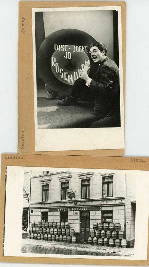 Heerlen 2 glasplaten met afdruk Jospe, Verzamelen, Ansichtkaarten | Nederland, Ongelopen, Limburg, 1960 tot 1980, Ophalen of Verzenden
