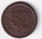 USA 1 Cent 1847 met randtikje, Verzenden, Noord-Amerika, Losse munt