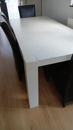 Massief Eiken Eetkamertafel - Wit - 200x100cm, Huis en Inrichting, Tafels | Eettafels, Ophalen, Gebruikt, Eikenhout, 50 tot 100 cm