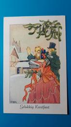 Gelukkig Kerstfeest- koppel stel - illustrator Zipper, Ophalen of Verzenden, 1940 tot 1960, Ongelopen, Feest(dag)