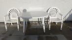 4 kunststof tuinstoelen + 2 gratis tuintafels, Tuin en Terras, Tuinsets en Loungesets, Ophalen, 4 zitplaatsen, Kunststof, Gebruikt