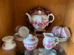 Porseleinen Theeservies met Roze Bloemen, Ophalen of Verzenden