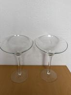 Glazen schalen op voet - set van 2, Ophalen, Schaal, Rond, Glas