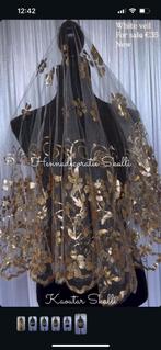 Sluier met details in het goud glitter, Kleding | Dames, Trouwkleding en Trouwaccessoires, Ophalen of Verzenden, Zo goed als nieuw