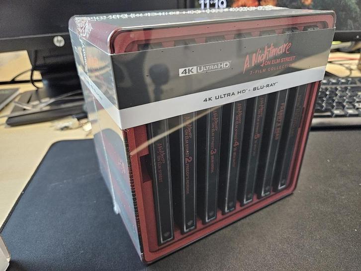 Nightmare on Elm Street 4K Steelcase box, Cd's en Dvd's, Blu-ray, Nieuw in verpakking, Horror, 3D, Boxset, Ophalen of Verzenden