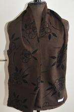 Nieuw mooie Maison de Bonneterie sjaal bruin + bloemen shawl, Ophalen of Verzenden, Nieuw, Maat 46/48 (XL) of groter, Sjaal