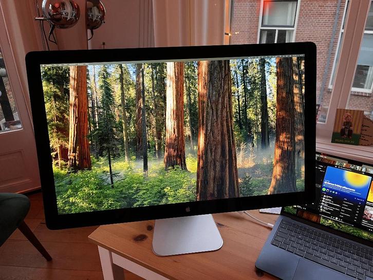 Apple Thunderbolt Cinema Display 27 inch + USB-C adapter, Computers en Software, Monitoren, Gebruikt, 60 Hz of minder, Thunderbolt