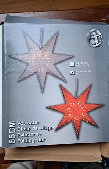 Vouwster - kerstverlichting, rood, 55 cm met 4 m snoer beschikbaar voor biedingen