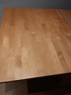 Uitschuifbare massief houten tafel met lades van Ikea, Ophalen, 50 tot 100 cm, Zo goed als nieuw, Tijdloos
