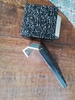 2x Zwarte vintage deurgreep / handvat / knop voordeur 15x15, Ophalen of Verzenden