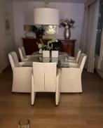 Eetkamerstoelen, Huis en Inrichting, Stoelen, Ophalen, Gebruikt, Wit, Leer