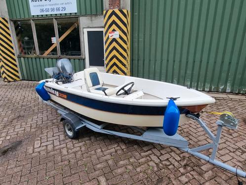 Dinky 330 consoleboot met 8pk Yamaha 4takt, Watersport en Boten, Vis- en Consoleboten, Zo goed als nieuw, Tot 10 pk, 3 tot 6 meter