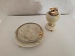 Vintage Onyx Aansteker & Asbak Set, Ophalen of Verzenden
