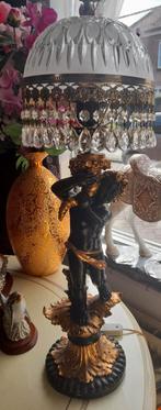 Prachtige grote lamp. Glazen kap met pegels. In mooie staat., Ophalen, Minder dan 50 cm