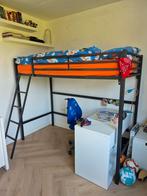Zwarte Hoogslaper 90x200cm, Ophalen, Gebruikt, Hoogslaper