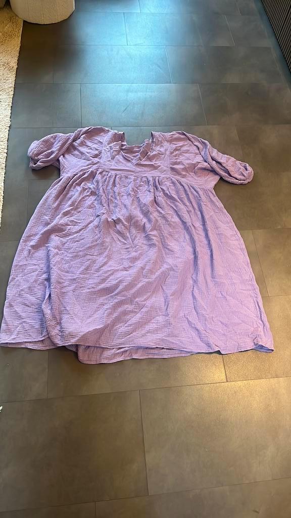Lila katoenen jurk van wafelstof – one size, Kleding | Dames, Jurken, Zo goed als nieuw, Maat 38/40 (M), Ophalen of Verzenden