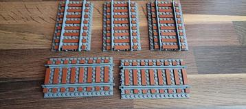 5X Lego Compatible rails met ballast platen en spoorstaven beschikbaar voor biedingen