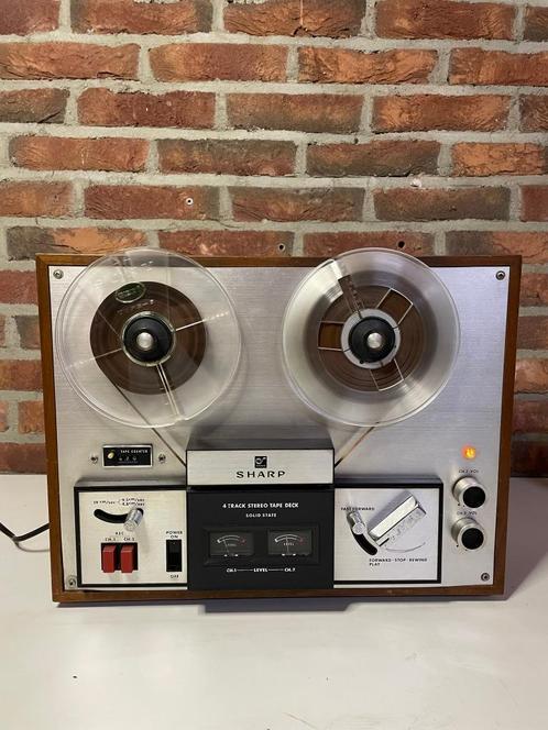 Sharp 4 track stereo tape deck solid state RD-712d, Audio, Tv en Foto, Bandrecorders, Verzenden