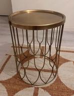 Set van 2 messingkleurige bijzettafels, Huis en Inrichting, Tafels | Bijzettafels, Ophalen, Minder dan 45 cm, Minder dan 55 cm