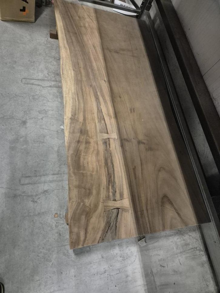 Suar boomstamblad 900x2000 Nieuw, goedkoopste van NL, Huis en Inrichting, Tafels | Eettafels, Nieuw, 50 tot 100 cm, 200 cm of meer