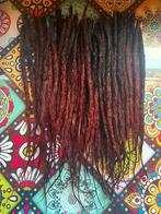 53 bruin/donkerrood ombrehuman hair dread extensions 265€, Ophalen of Verzenden, Nieuw, Pruik of Haarverlenging