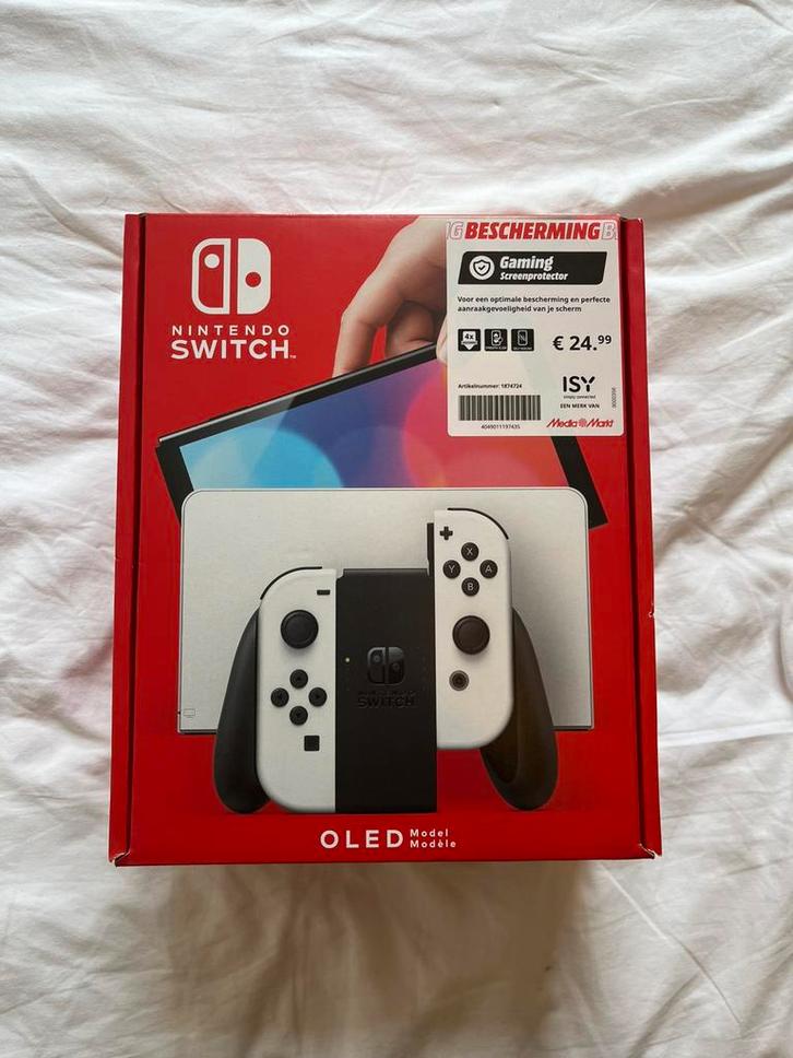 Nintendo Switch OLED incl. hoes (nieuw staat), Spelcomputers en Games, Spelcomputers | Nintendo Switch, Zo goed als nieuw, Switch OLED