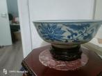 Antieke Chinese Kom met Blauwe Lotusbloem, Ophalen of Verzenden