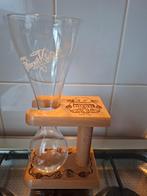 Kwak bierglas + houten standaard Z.G.A.N zie foto's, Ophalen of Verzenden, Zo goed als nieuw, Bierglas