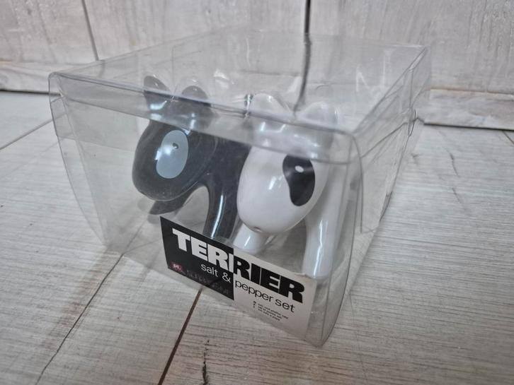 Peper & Zout stel/ Salt & Peper set: Terrier, NIEUW, Verzamelen, Overige Verzamelen, Nieuw, Ophalen