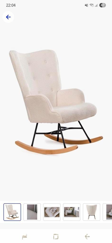 Teddy schommelstoel nieuw in doos!, Huis en Inrichting, Fauteuils, Nieuw, Hout, Stof, Ophalen