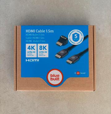 BlueBuilt HDMI Kabel 4K 120Hz / 8K 60Hz Nylon 1,5 Meter beschikbaar voor biedingen