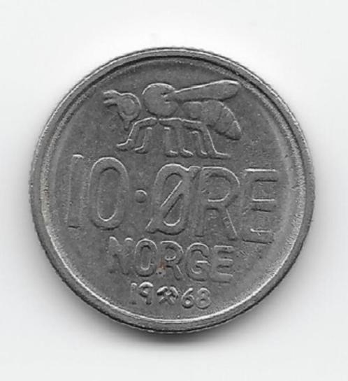 Noorwegen 10 øre 1968 KM# 411, Postzegels en Munten, Munten | Europa | Niet-Euromunten, Losse munt, Overige landen, Verzenden