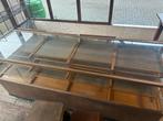 Oude Toonbank met Glazen Bovenkant - 200cm x 60cm, Antiek en Kunst, Ophalen
