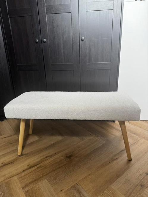 Teddystof bankje / zo snel mogelijk ophalen, Huis en Inrichting, Banken | Voetenbanken en Poefen, Gebruikt, Minder dan 50 cm, 100 tot 125 cm
