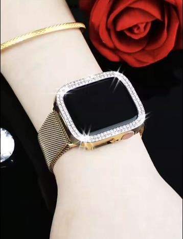Apple watch hoes goud 42mm cover armband kristal strass beschikbaar voor biedingen