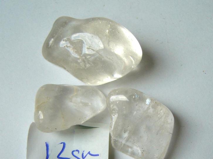bergkristal 3 samen 0,69 trommelsteen edelsteen mineraal, Verzamelen, Mineralen en Fossielen, Mineraal, Ophalen of Verzenden
