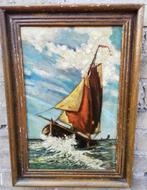 1941. Skûtsjesilen. Sign. Olie/paneel. 32/45 cm., Antiek en Kunst, Kunst | Schilderijen | Klassiek, Ophalen