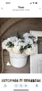 2 Witte Wandplantenbakken 38x19x40cm, Overige materialen, Binnen, Ophalen of Verzenden, Zo goed als nieuw