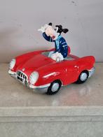 Goofy in auto vintage speeldoos disney, Gebruikt, Ophalen of Verzenden, Snoopy, Beeldje of Figuurtje