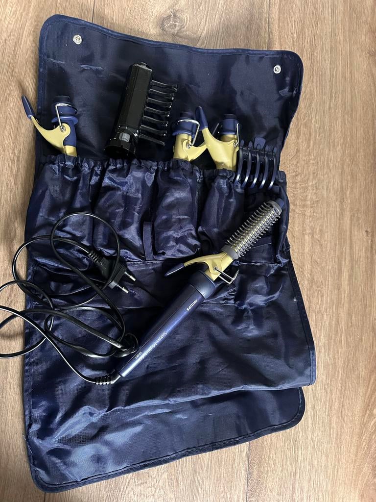 Philips Krultang met 6 Opzetstukken - Zeer Goede Staat, Ophalen of Verzenden, Zo goed als nieuw, Haarverzorging