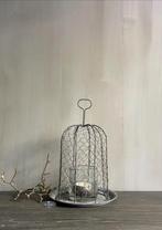 Zinken bord schaal zink bordje rond stoer sober landelijk, Verzenden, Nieuw