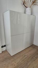 Ikea Besta kast, 120x128, hoogglans wit, Ophalen, Zo goed als nieuw, 25 tot 50 cm, 100 tot 150 cm