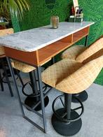 Hoge tafel / bartafel / statafel / marmer- 6 stuks, Ophalen, Gebruikt