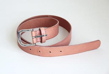 Echt leren riem / beige roze / oudroze / maat 80 beschikbaar voor biedingen