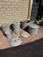 Zinken diversen spullen, Ophalen, Gebruikt, Minder dan 60 cm, Rond