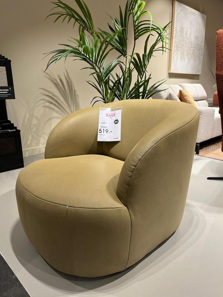 Montel Wave Fauteuil - Stijlvol en Comfortabel!, Huis en Inrichting, Fauteuils, Zo goed als nieuw, Leer, 75 tot 100 cm, Ophalen