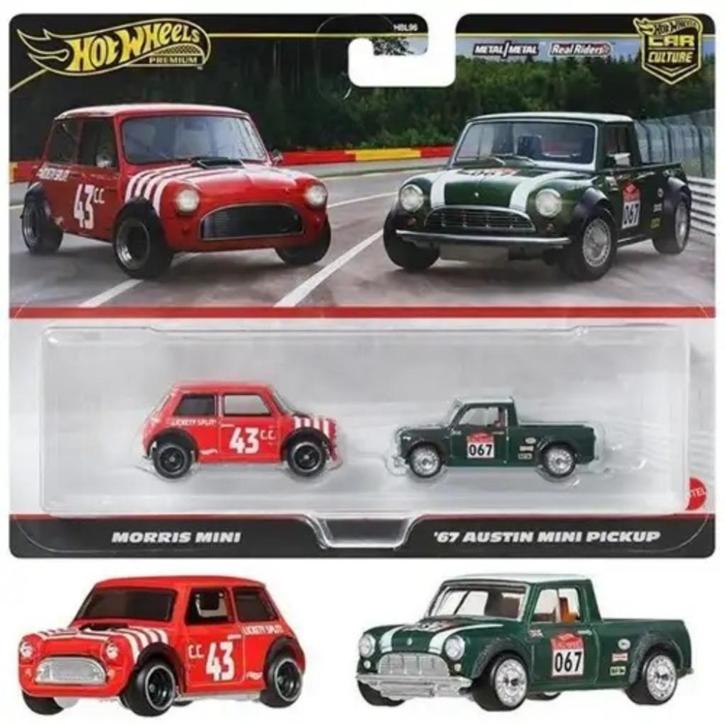 Hotwheels Premium: Morris Mini & '67 Austin Mini Pickup, Kinderen en Baby's, Speelgoed | Speelgoedvoertuigen, Nieuw, Ophalen of Verzenden